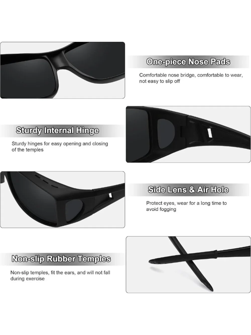 Polarized Fit Over Sunglasses for Men & Women - UV400 Wrap Around Protection